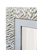 Silver Leaf Elegance – Handcrafted Modern Mirror - Reflessa - Luxury mirrors