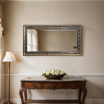 Nocturne Royale Mirror – Elegant Black & Gold Full-Length Wall Mirror | Intricately Carved Eco Frame with Regal Finish - Reflessa - Luxury mirrors