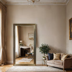 Luminous Gilded Elegance Mirror – Ornate Full‑Length Gilded Frame with Antique Finish - Reflessa - Luxury mirrors
