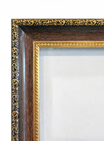 Regal Harmony Mirror – Full-Length Mirror with Dark Wood & Gold Ornate Frame - Reflessa - Luxury mirrors