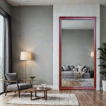 Crimson Grace Mirror – Full-Length Red Frame Mirror | Modern Elegance & Timeless Charm - Reflessa - Luxury mirrors