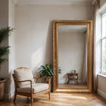 Golden Majesty Mirror – Hand-Carved Sustainable Wood Frame, Premium 4 mm Glass - Reflessa - Luxury mirrors