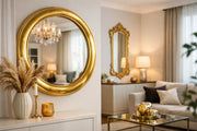 Goldene Luxus Wandspiegel stilvoll einsetzen