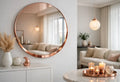 Roségold Spiegel Wand stilvoll inszenieren