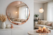 Roségold Spiegel Wand stilvoll inszenieren