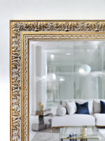 Gilded Wood Mirror – Full‑Length Wall Mirror with Hand‑Carved Solid Wood Frame, Antique Gold Finish - Reflessa - Luxury mirrors