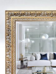 Gilded Wood Mirror – Full‑Length Wall Mirror with Hand‑Carved Solid Wood Frame, Antique Gold Finish - Reflessa - Luxury mirrors