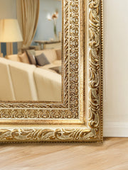 Golden Essence Mirror – Ornate Full‑Length Wall Mirror with Luxurious Frame - Reflessa - Luxury mirrors