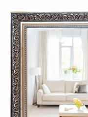 Imperial Noir Mirror – Full‑Length Wall Mirror with Ornate Black & Gold Baroque Frame - Reflessa - Luxury mirrors