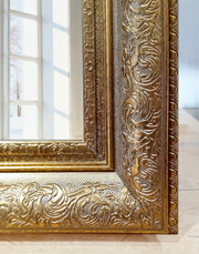 Golden Majesty Mirror – Hand-Carved Sustainable Wood Frame, Premium 4 mm Glass - Reflessa - Luxury mirrors