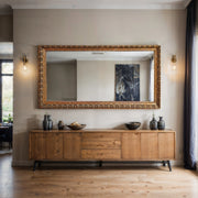 Rustic Gold Flourish Mirror – Ornate Full-Length Mirror with Aged Gold & Dark Baroque Frame - Reflessa - Luxury mirrors