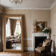 Rustic Gold Flourish Mirror – Ornate Full-Length Mirror with Aged Gold & Dark Baroque Frame - Reflessa - Luxury mirrors