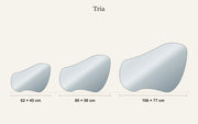 Misure dello specchio senza cornice Tria in scala: 62 × 45 cm, 80 × 58 cm, 106 × 77 cm