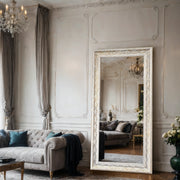 Celestial Grace Mirror – Ornate White & Gold Full-Length Mirror | Elegant Hand-Carved Frame - Reflessa - Luxury mirrors