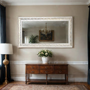 Celestial Grace Mirror – Ornate White & Gold Full-Length Mirror | Elegant Hand-Carved Frame - Reflessa - Luxury mirrors