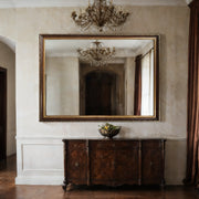 Regal Harmony Mirror – Full-Length Mirror with Dark Wood & Gold Ornate Frame - Reflessa - Luxury mirrors